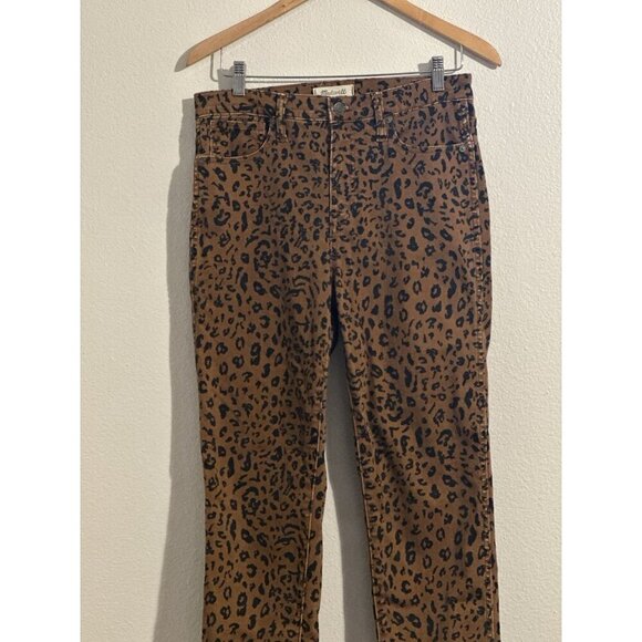 Madewell Women’s Stovepipe Jeans Leopard Print Size 29 - Picture 2 of 13